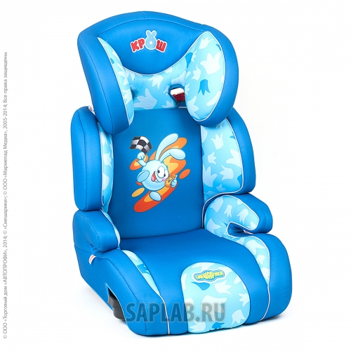 Купить запчасть AUTOPROFI - SMDK400KROSH Кресло детское (от 15 до 36 кг) до 12 лет Смешарики полиэстер (синий/голубой) "Крош"